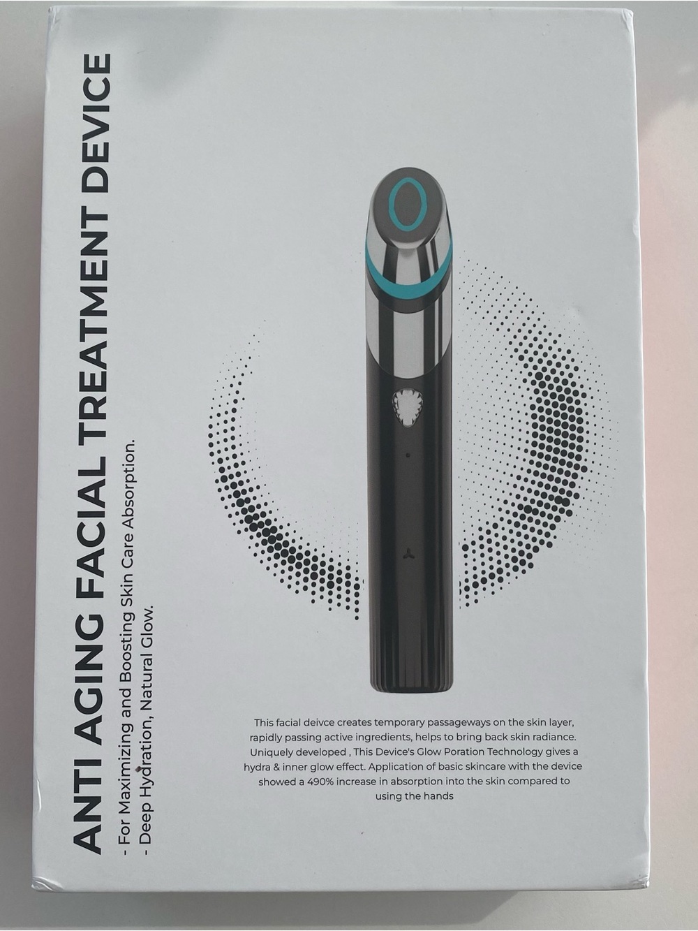 Anti Aging Facial Treatment Device - Black with Teal Accent